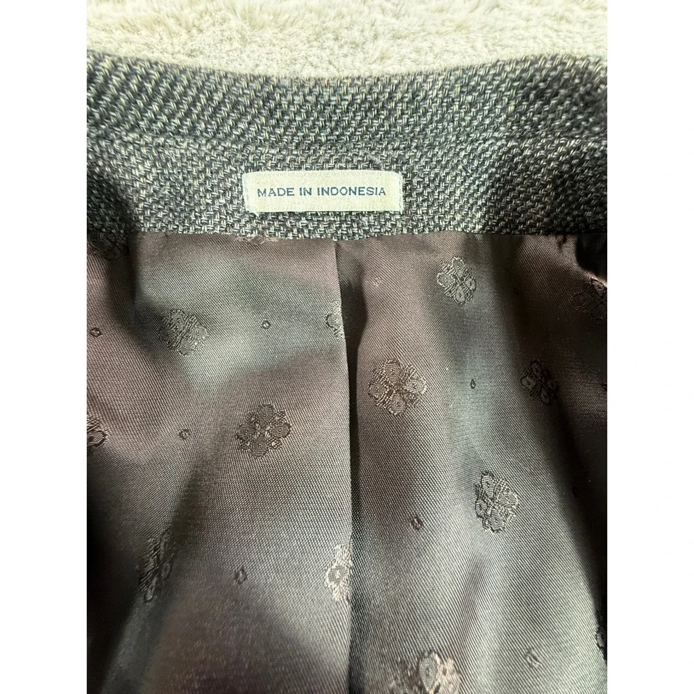 Joseph Abboud Heritage Men's 46 Regular Slim‎ Fit Blazer Jacket Gray Linen Wool